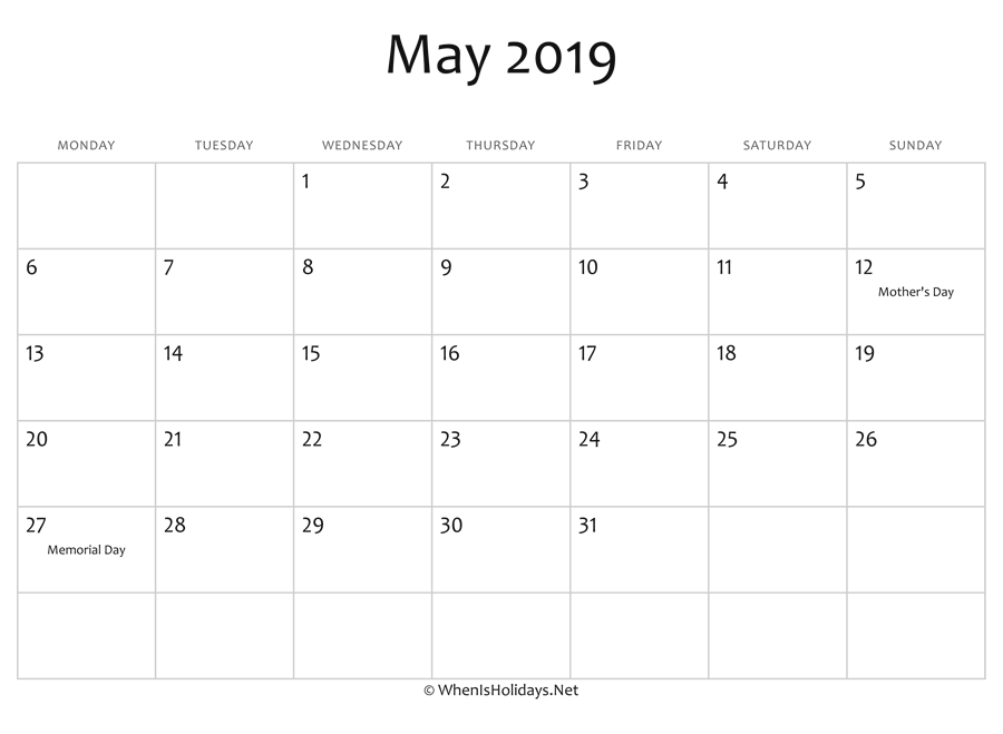 may-2019-calendar-printable-with-holidays-whenisholidays-net