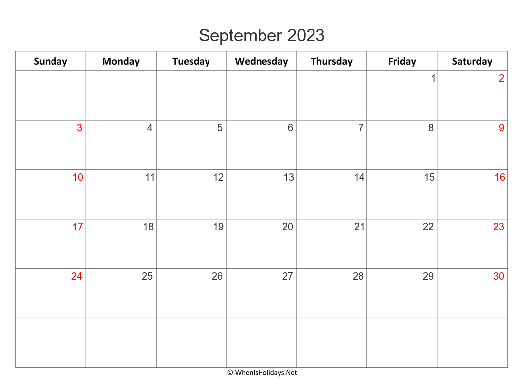 September 2024 Calendars Printable (Word, Excel, PDF)