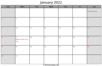 Excel Calendar Template 2022 2022 Word, Excel Calendar Template | Whenisholidays.net